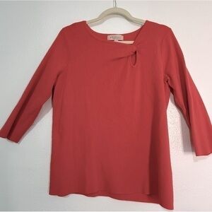 Philosophy Women's Salmon Top, three-quarter sleeves. Sz 1X.